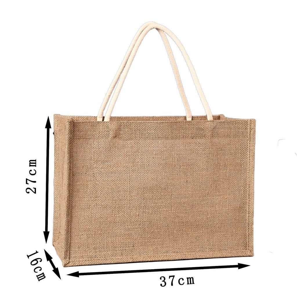 【Professional Customization】Manufacturer's Hand-held Jute Bag Cotton and Hemp Shopping Bag Hand-painted Linen Gift Bag, Retro Coarse Linen BagPrintable Logo Manufacturers Customized Various Sizes and Styles(minimum 50pcs)