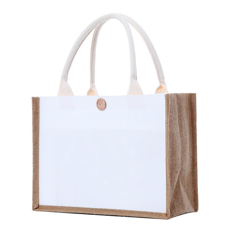 【Professional Customization】Custom Logo Canvas Bag Printing Shopping Work Canvas Bag Women's One Shoulder Hand Carry Linen Bag Hand Bag In StockPrintable Logo Manufacturers Customized Various Sizes and Styles(minimum 50pcs)