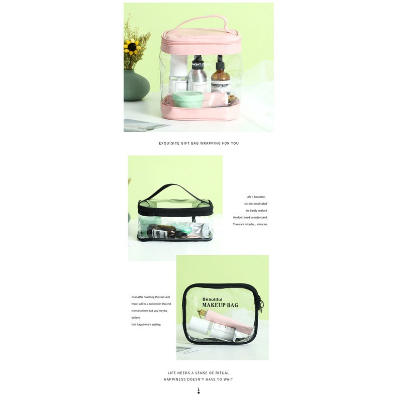 【Professional Customization】Transparent Bag PVC Bag Custom Laser Bag Portable Travel Wash Bag Dazzling Laser TPU Makeup Bag Cosmetics BagPrintable Logo Manufacturers Customized Various Sizes and Styles(minimum 50pcs)