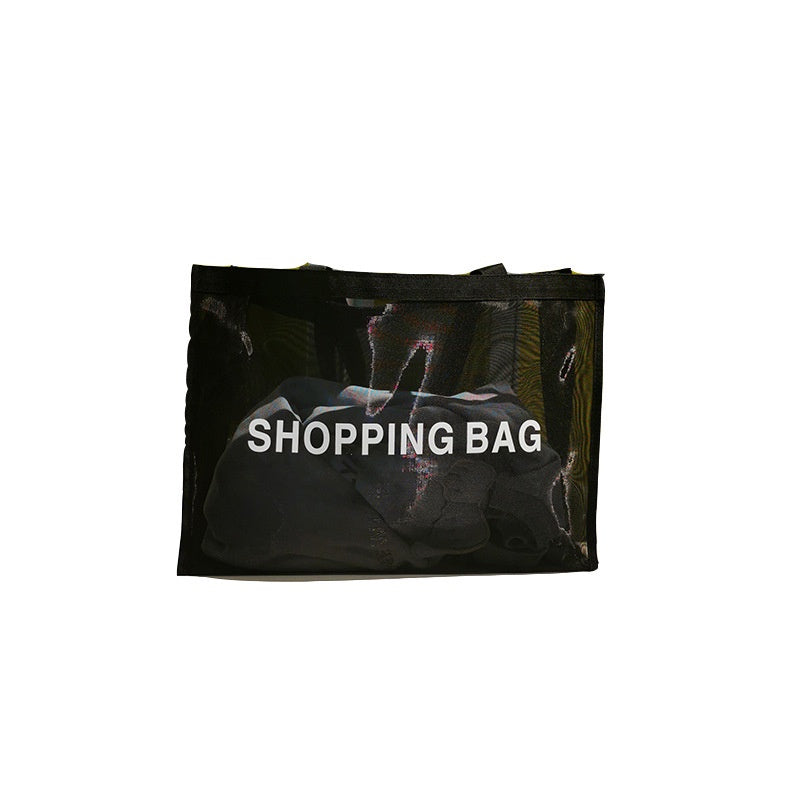 【Professional Customization】Spot Clothing Store Shopping Mall Beach Mesh Shopping Bag Women's Bag Nylon Mesh Handbag Mesh Bag Advertising BagPrintable Logo Manufacturers Customized Various Sizes and Styles(minimum 50pcs)