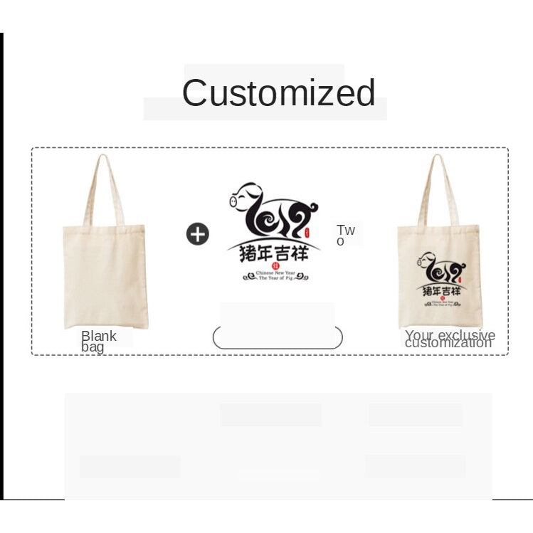 【Professional Customization】Training Class Canvas Bag Cotton Bag Canvas Bag Bag Bag Student Portable Shopping Environmental Protection Bag Printable Logo Manufacturers Customized Various Sizes and Styles(minimum 50pcs)