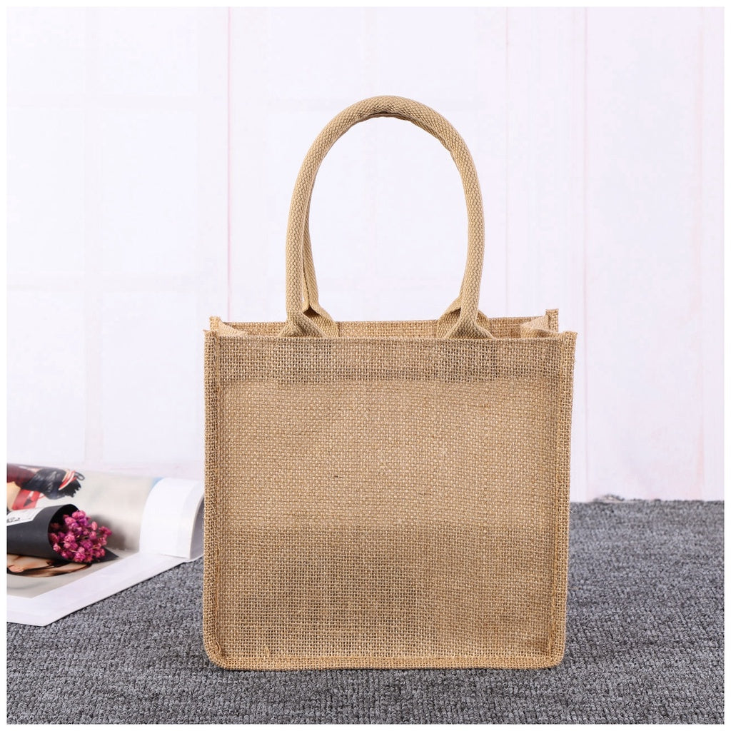 【Professional Customization】Linen Bag Jute Bag Linen Bag Linen Bag Linen Shopping Bag Hand Bag Gift Bag Printable Logo Manufacturers Customized Various Sizes and Styles(minimum 50pcs)