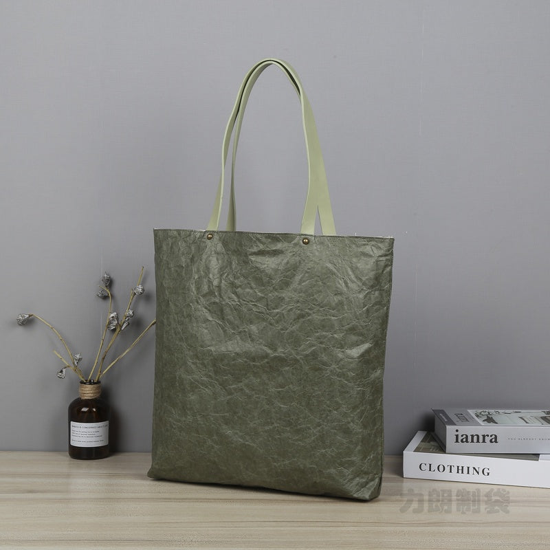 【Professional Customization】Dupont Paper Bag Custom Pattern Kraft Paper Bag Custom Handbag Can Not Be Torn On One Shoulder, Waterproof Paper Bag Printable Logo Manufacturers Customized Various Sizes and Styles(minimum 50pcs)