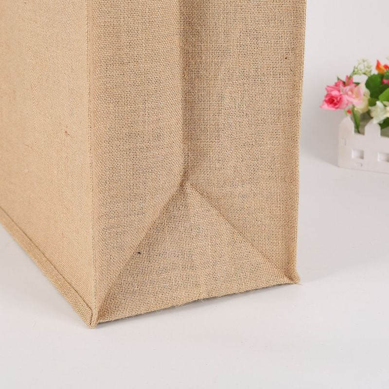 【Professional Customization】Yellow Linen Handbag Imitation Linen Bag High-density Coated Fabric Core Hand-held Printable Logo Manufacturers Customized Various Sizes and Styles(minimum 50pcs)