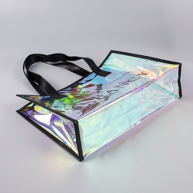 【Professional Customization】Customized Colorful PVC Bag Magic Color Laser Shooter Bag Rainbow Hand Laser PVC Bag Wholesale Printable Logo Manufacturers Customized Various Sizes and Styles(minimum 50pcs)