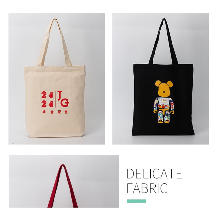 【Professional Customization】Canvas Bag Custom Print Logo Advertising Canvas Bag Shopping Eco-friendly Bag Custom Pattern Hand-held Shoulder BagPrintable Logo Manufacturers Customized Various Sizes and Styles(minimum 50pcs)