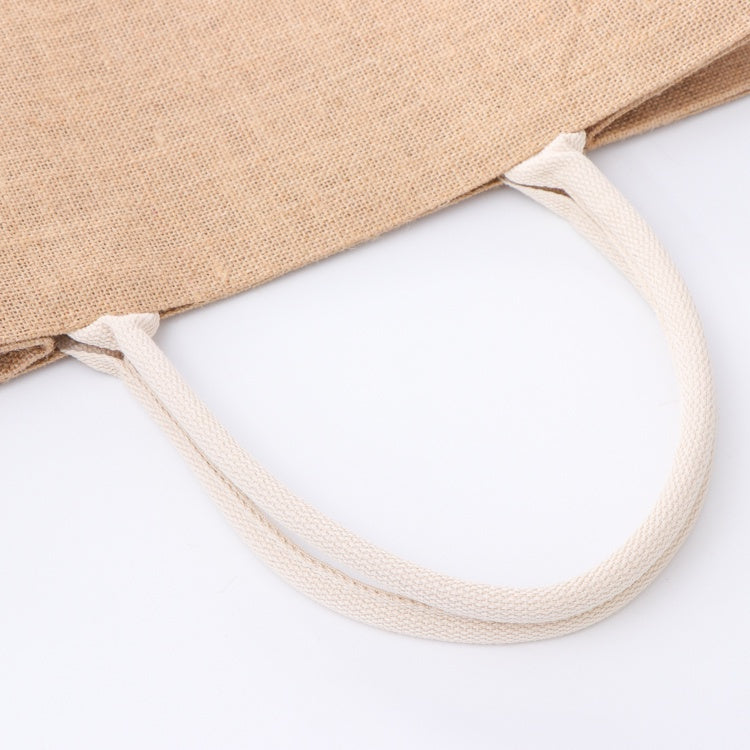 【Professional Customization】Jute Cotton Linen Bag Linen Shopping Bag Canvas Hand Carry Bag Printable Logo Manufacturers Customized Various Sizes and Styles(minimum 50pcs)