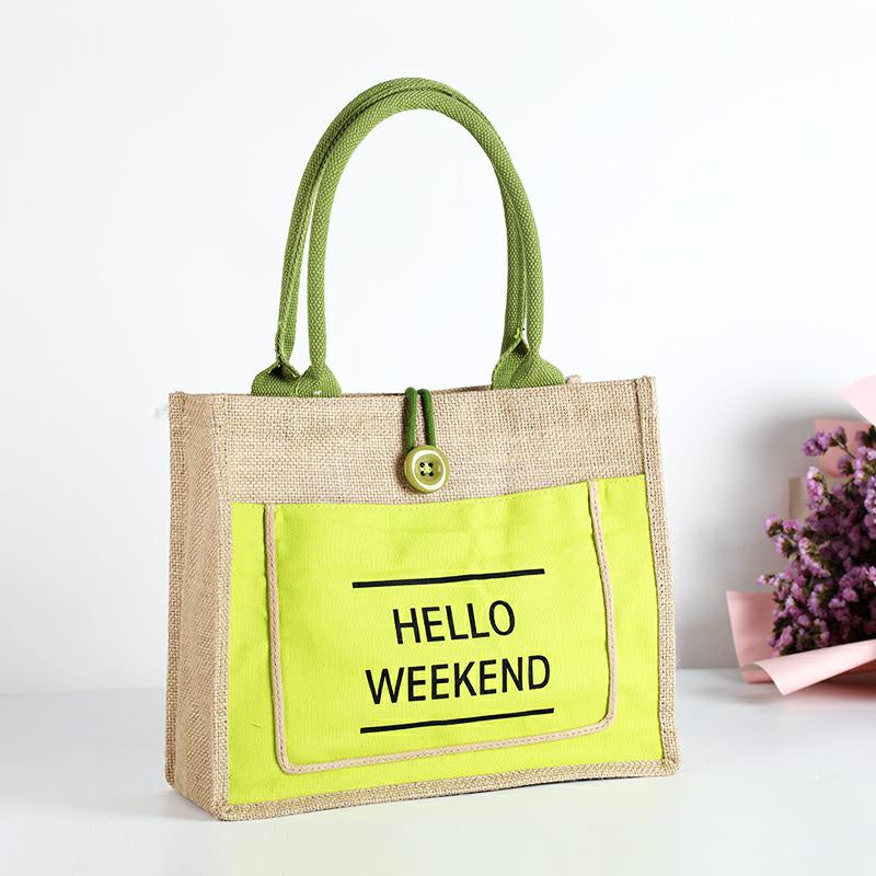 【Professional Customization】Linen Canvas Handbag, Environmental Protection Gift Bag, Jute Bag, Student's Book, Large Capacity Portable Bag Printable Logo Manufacturers Customized Various Sizes and Styles(minimum 50pcs)