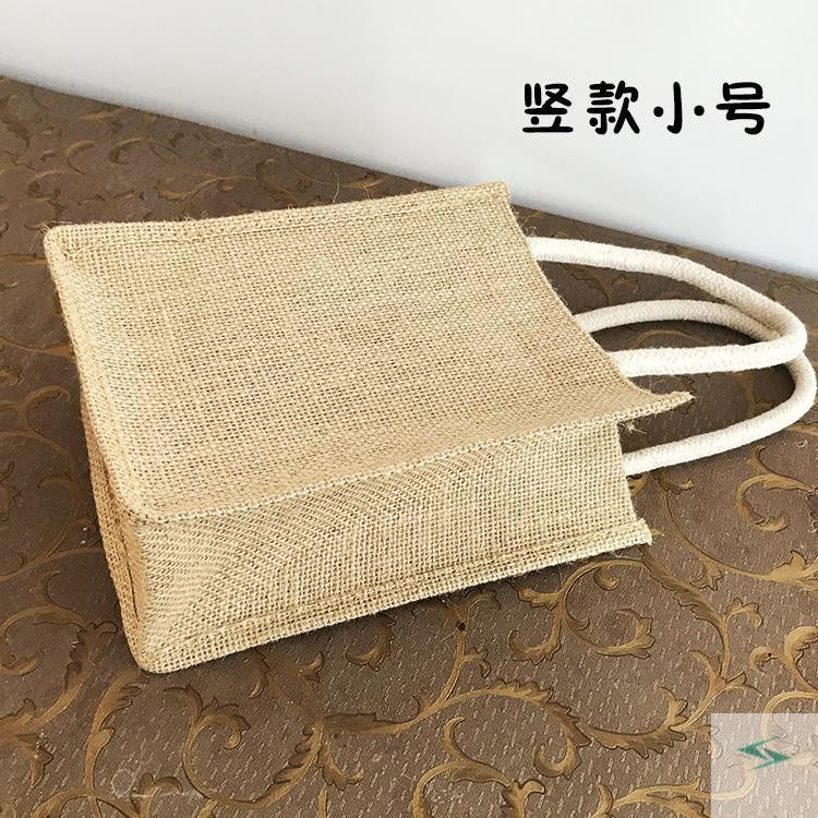 【Professional Customization】Jute Bag Small Bag Retro High Grade Linen Bag Exquisite Simple Gift Bag Gift Bag Handbag Printable Logo (minimum 50pcs) Printable Logo Manufacturers Customized Various Sizes and Styles(minimum 50pcs)