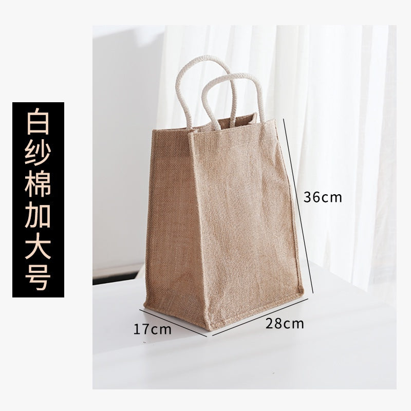 【Professional Customization】Japanese Lunch Boxes Bags Portable Linen Bags Literature And Art Lunches Handbags Women's Linen Shopping Bags DIY Printable Logo Manufacturers Customized Various Sizes and Styles(minimum 50pcs)