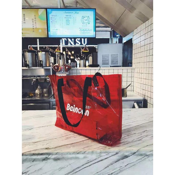 【Professional Customization】Pvc Shoulder Bag Fashion Transparent Waterproof Handbag Handbag Handbag Handbag Printable Logo Manufacturers Customized Various Sizes and Styles(minimum 50pcs)