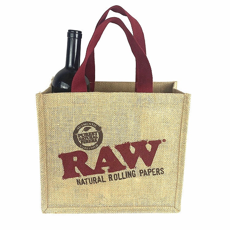 【Professional Customization】Linen Handbag Linen Wine Gift Bag Linen Shopping Bag Yellow Sack CustomPrintable Logo Manufacturers Customized Various Sizes and Styles(minimum 50pcs)