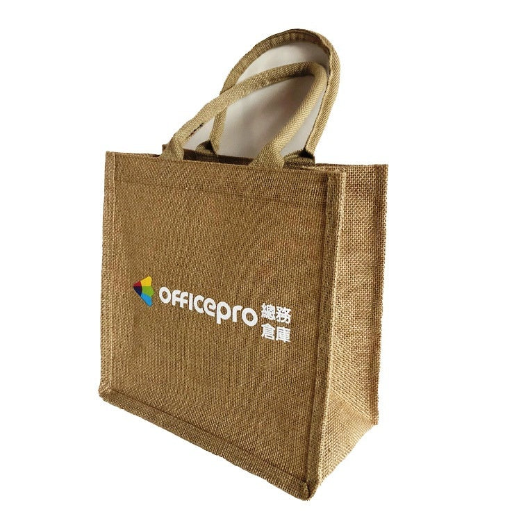 【Professional Customization】Portable Jute Bag Clad Linen Bag Shopping Bag Cotton Linen Bag Printable Logo Manufacturers Customized Various Sizes and Styles(minimum 50pcs)