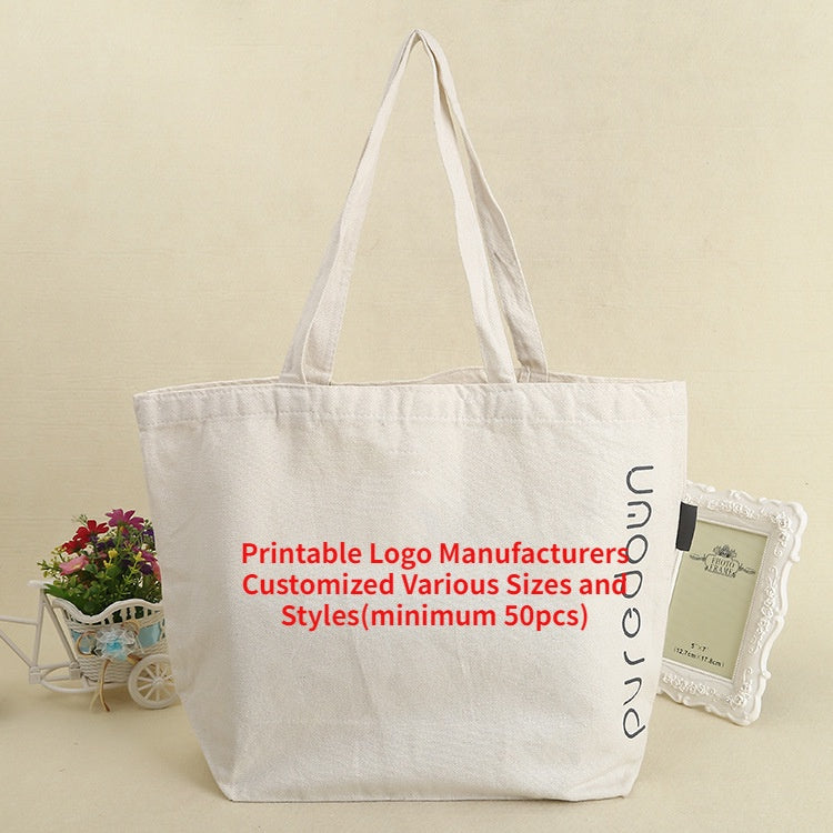 【Professional Customization】To Map Custom Advertising Logo Cotton Shopping Bag Gift Backpack BagPrintable Logo Manufacturers Customized Various Sizes and Styles(minimum 50pcs)