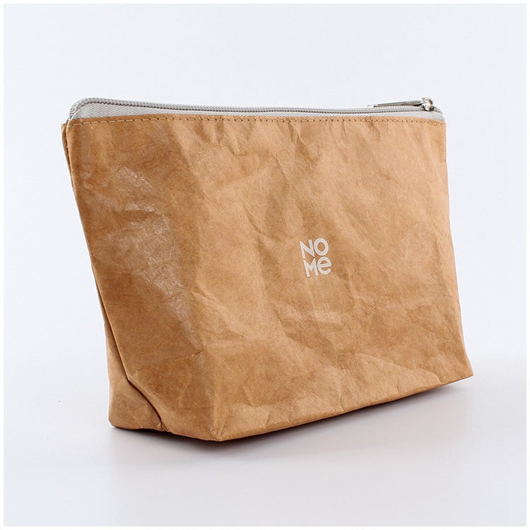 【Professional Customization】Japanese And Korean Washed Kraft Paper Data Line Cosmetic Storage Bag Simple Zipper Mobile Phone Zero WalletPrintable Logo Manufacturers Customized Various Sizes and Styles(minimum 50pcs)