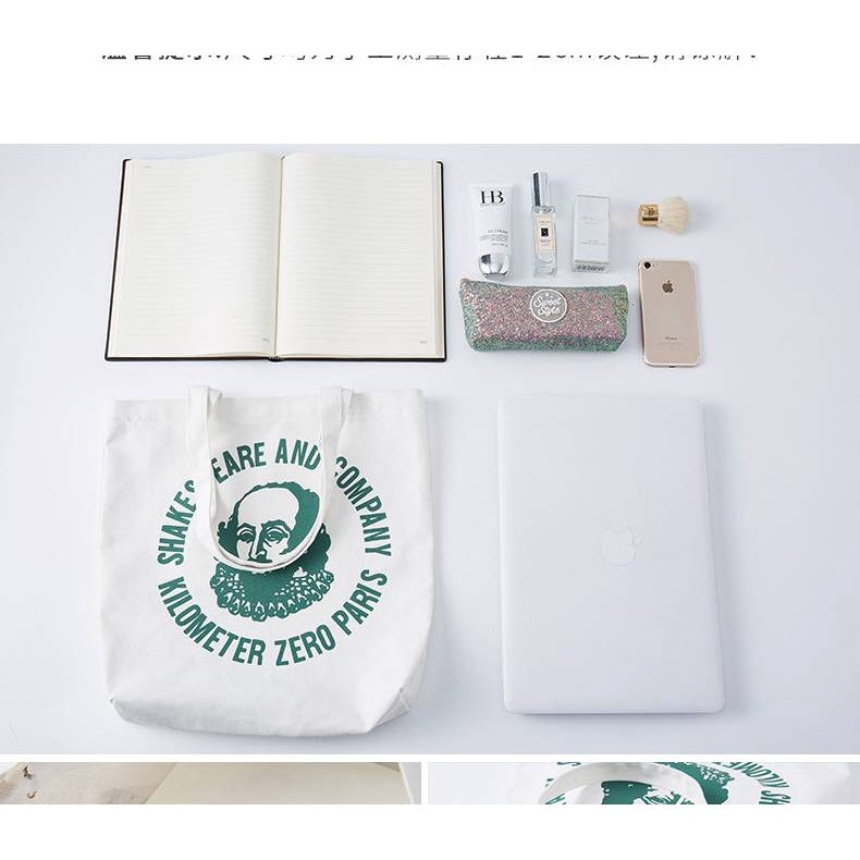 【Professional Customization】Canvas Bags Women's Single Shoulder Student Korean Version Wind Large Capacity Canvas Cotton Bags Shopping Bags Printable Logo Manufacturers Customized Various Sizes and Styles(minimum 50pcs)