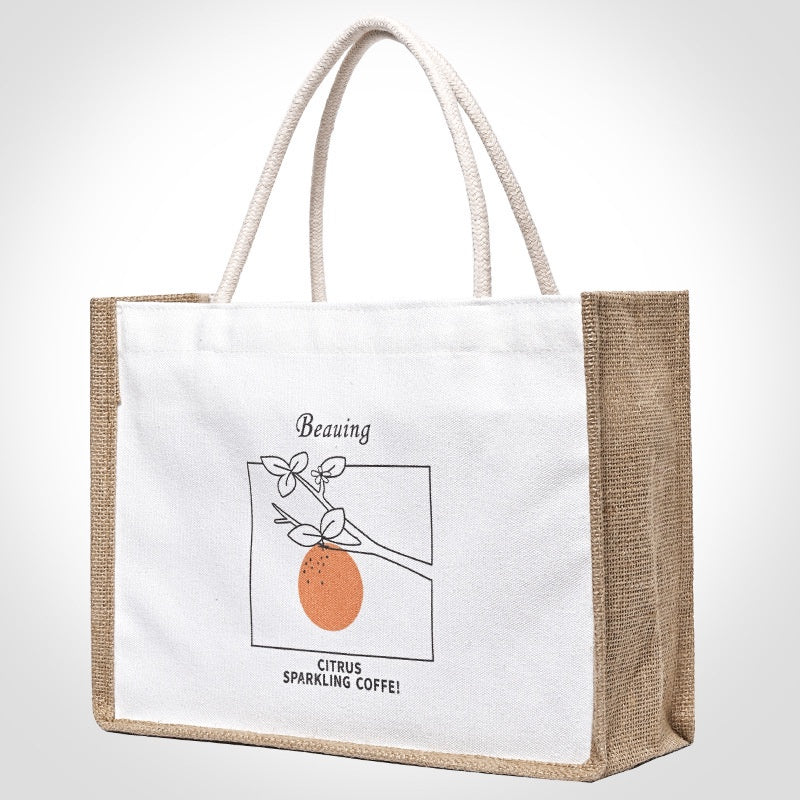 【Professional Customization】Canvas Bag Spot  Cotton And Linen Handbag Student Shopping Bag Linen Bag Gift Custom Logo SackPrintable Logo Manufacturers Customized Various Sizes and Styles(minimum 50pcs)