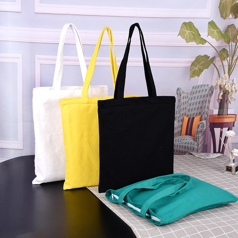 【Professional Customization】Canvas Bag Custom-made Tote Cotton Bag Custom-made Canvas Bag Eco-friendly Shopping Bag Zipper Bag Printable Logo Manufacturers Customized Various Sizes and Styles(minimum 50pcs)