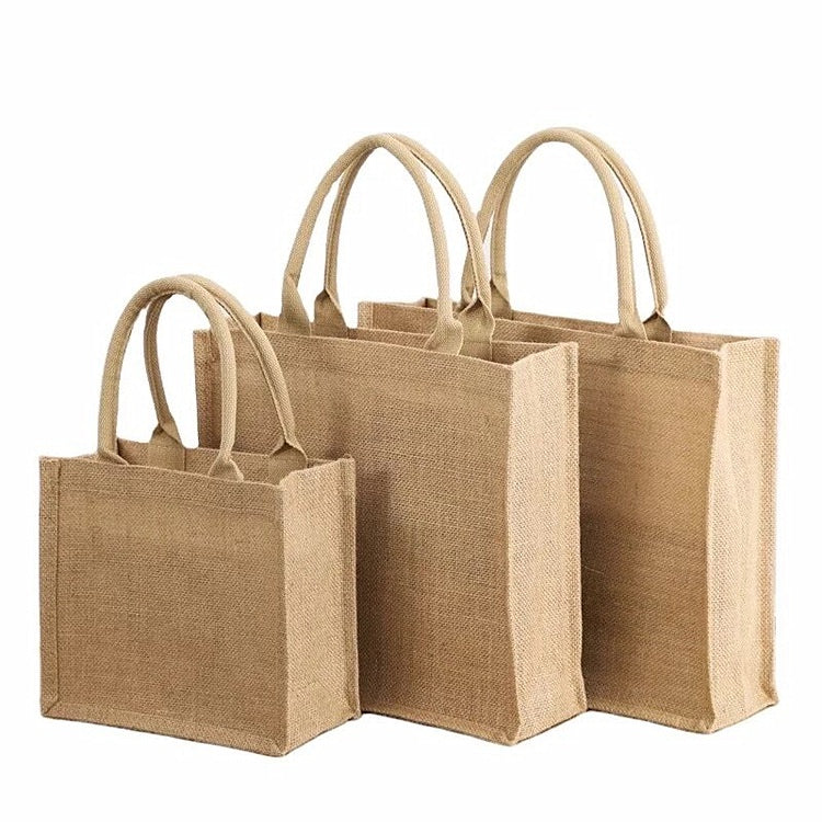 【Professional Customization】Linen Bag Jute Bag Waterproof Cotton Gift Bag Logo Custom Waterproof Film Linen Bag Custom-madePrintable Logo Manufacturers Customized Various Sizes and Styles(minimum 50pcs)