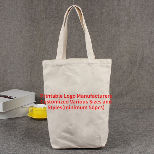 【Professional Customization】Canvas Cotton Bag Company Enterprise Activity Promotion Advertisement Supermarket Shopping Mall Shopping Bag Printable Logo Manufacturers Customized Various Sizes and Styles(minimum 50pcs)