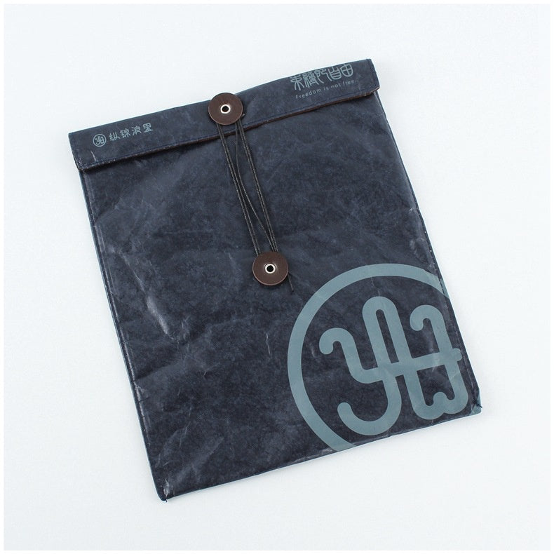 【Professional Customization】Water Wash Kraft Paper Paper File Bag File Bag Waterproof Paper Envelope Bag Environmental ProtectionPrintable Logo Manufacturers Customized Various Sizes and Styles(minimum 50pcs)