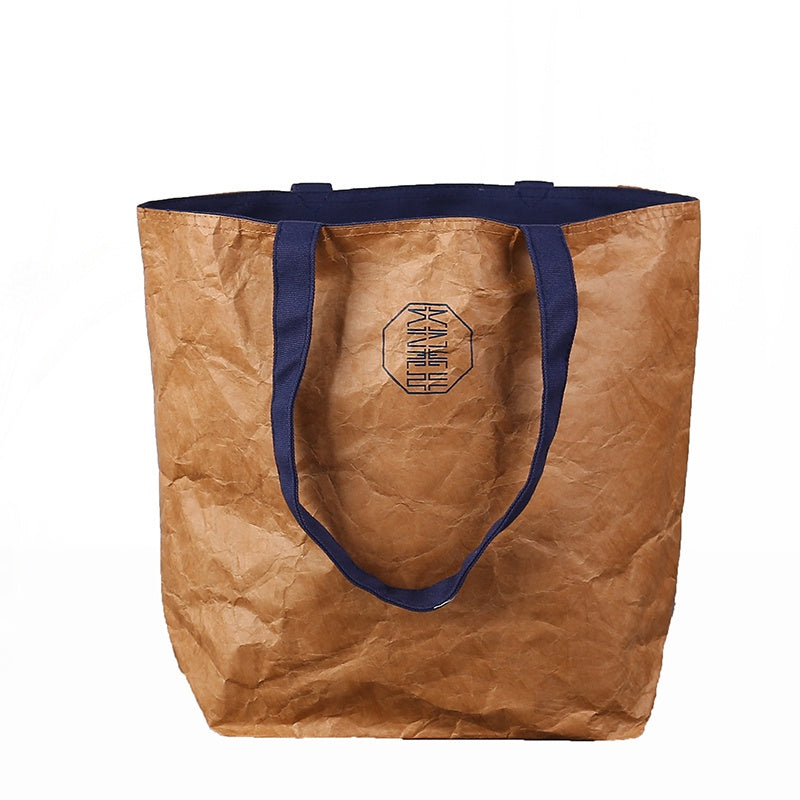 【Professional Customization】DuPont Paper Bag Custom Printed Logo Canvas Bag Custom Kraft Paper Bag Handbag Shoulder Tear-proof Washable Paper Bag Printable Logo Manufacturers Customized Various Sizes and Styles(minimum 50pcs)