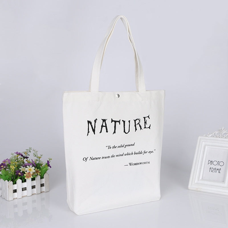 【Professional Customization】Creative Print Canvas Tote Shopping Bag Custom Silk Print Bag Casual HandbagPrintable Logo Manufacturers Customized Various Sizes and Styles(minimum 50pcs)