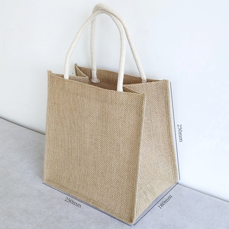 【Professional Customization】Jute Bag Linen Gift Bag Handbag Making Korean Version of Simple Rice Bag Handbag Girl's Small Fresh Linen Bag Printable Logo Manufacturers Customized Various Sizes and Styles(minimum 50pcs)