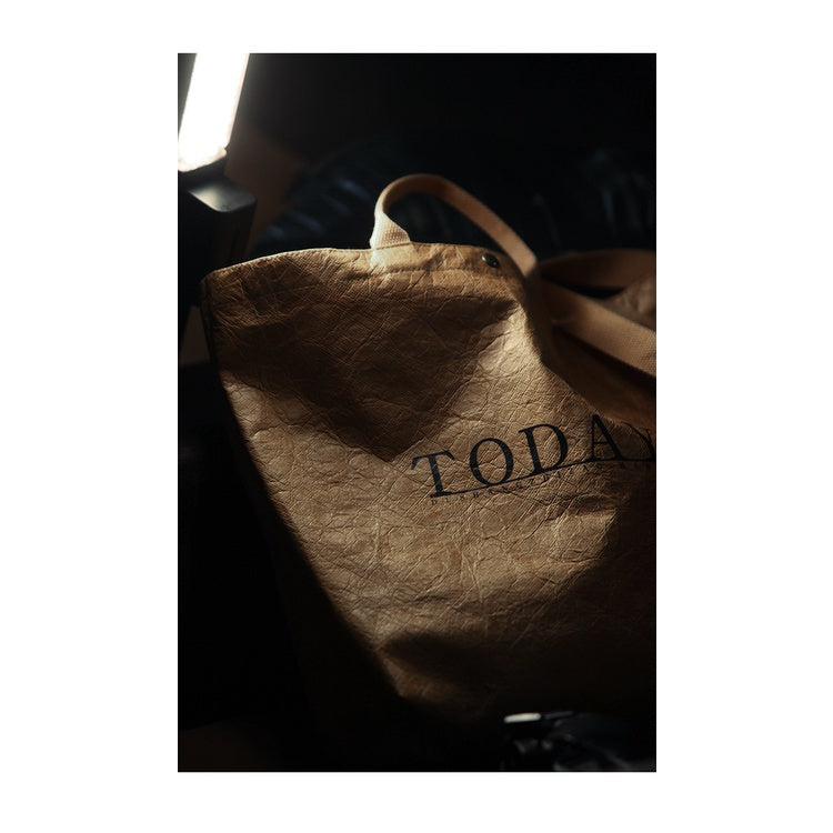 【Professional Customization】One Shoulder Hand-held Women's Bag DuPont Paper Customized Creative Gift Bag  Printed DuPont Paper Waterproof StoragePrintable Logo Manufacturers Customized Various Sizes and Styles(minimum 50pcs)