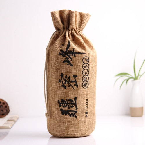 【Professional Customization】Factory Direct Sale Linen Drawstring Bag 5 Jin 10 Jin Rice Coarse Cereals Bag Creative Environmental Protection PackingPrintable Logo Manufacturers Customized Various Sizes and Styles(minimum 50pcs)