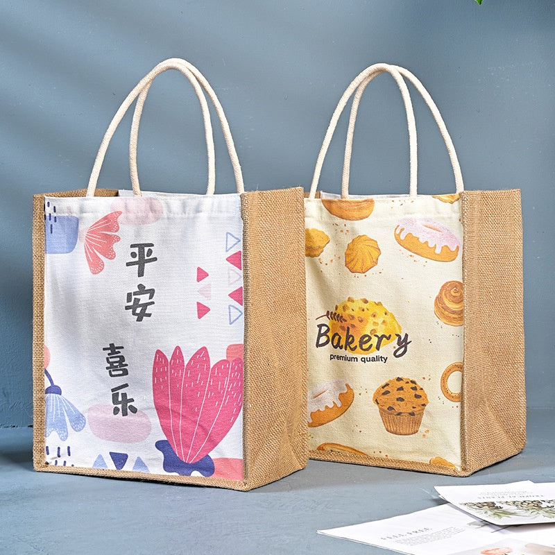 【Professional Customization】Spot Canvas Bag Shoulder Handbag Sack Japanese Simple Large Capacity Lunch Bag Korean Women's Class BagPrintable Logo Manufacturers Customized Various Sizes and Styles(minimum 50pcs)