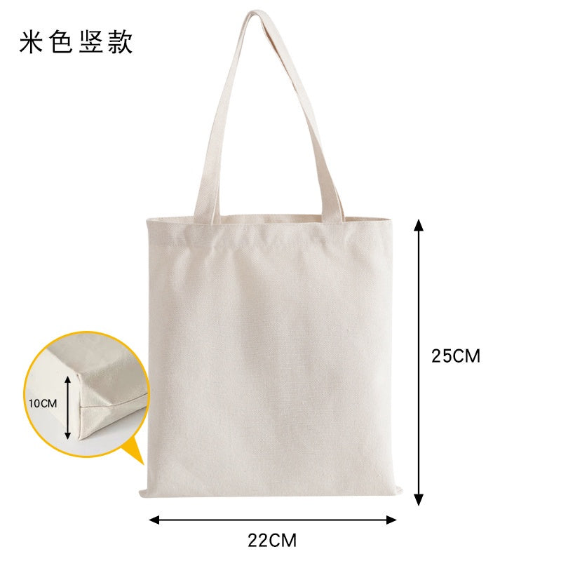 【Professional Customization】Canvas Bag Custom Canvas Bag Custom Pattern Diy Cloth Bag Female Portable Cotton Shopping Bag Green Bag Printable Logo Manufacturers Customized Various Sizes and Styles(minimum 50pcs)