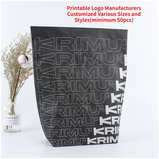 【Professional Customization】Washable Kraft Paper Bags Can Not Tear Off Paper Flower Pots And Customize Nordic Storage BagPrintable Logo Manufacturers Customized Various Sizes and Styles(minimum 50pcs)