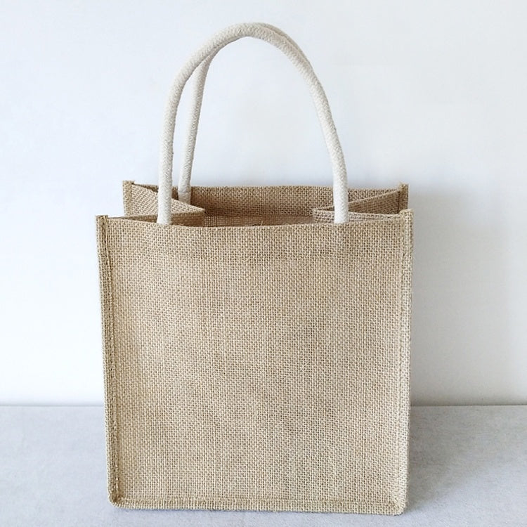 【Professional Customization】Jute Bag Linen Gift Bag Handbag Making Korean Version Of Simple Rice Bag Handbag Girl's Small Fresh Linen Bag Printable Logo Manufacturers Customized Various Sizes and Styles(minimum 50pcs)