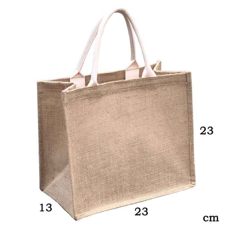 【Professional Customization】Jute Bag Linen Gift Bag Custom Coated Waterproof Portable Linen Bag Shopping Bag Simple Rice Bag Printable Logo Manufacturers Customized Various Sizes and Styles(minimum 50pcs)