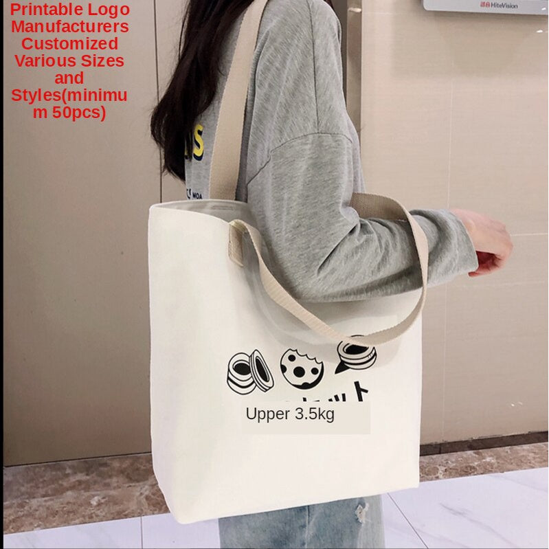 【Professional Customization】Lovely Canvas Bag Women's Single Shoulder Fashion Office Messenger Bag Printable Logo Manufacturers Customized Various Sizes and Styles(minimum 50pcs)