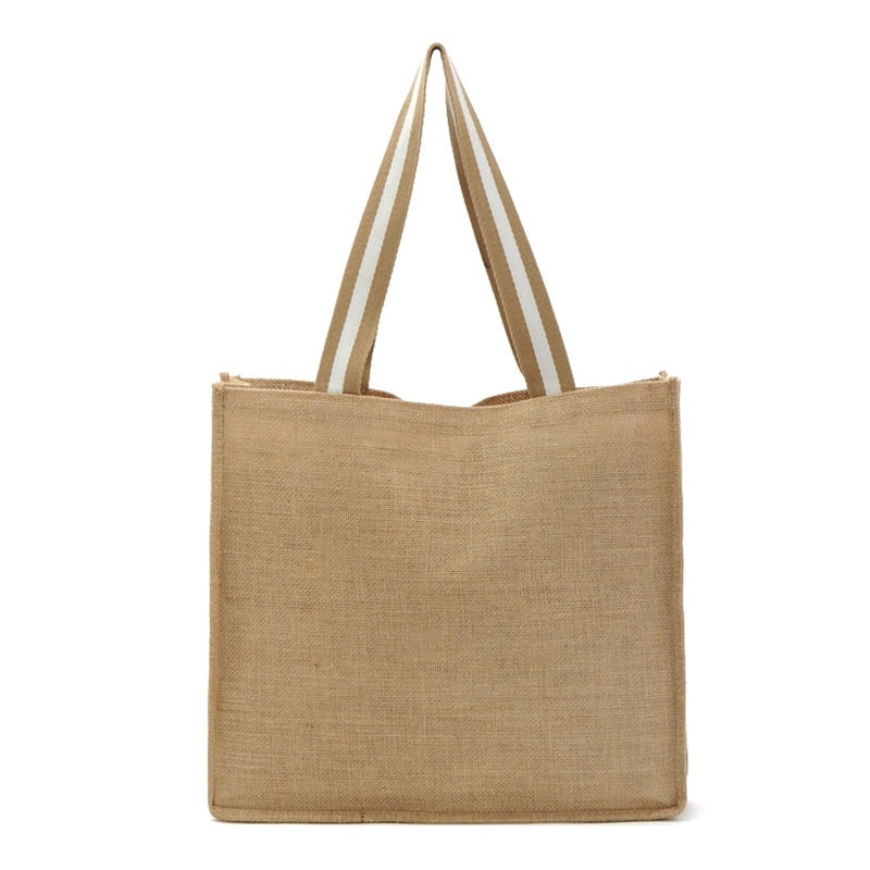 【Professional Customization】Jute Linen Cloth Bags Silk Screen Handbags Custom Shopping Bags Folding Portable Cotton SacksPrintable Logo Manufacturers Customized Various Sizes and Styles(minimum 50pcs)