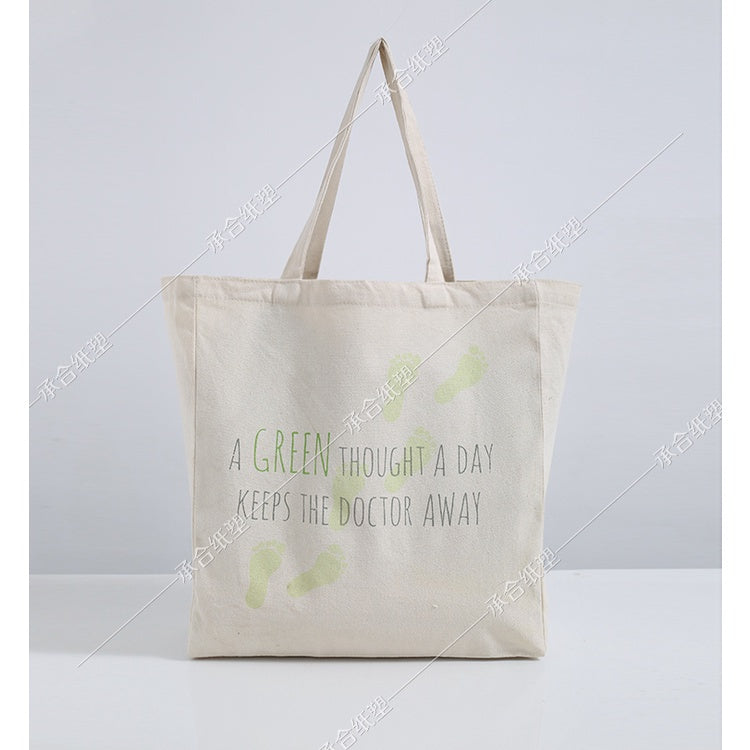 【Professional Customization】Canvas Bag Custom Printed Logo Bundle Pocket Environmental Portable Shopping Bag Advertising Bag Cotton Backpack BagPrintable Logo Manufacturers Customized Various Sizes and Styles(minimum 50pcs)