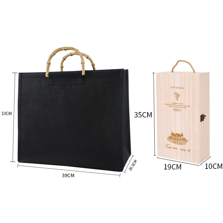 【Professional Customization】Creative Retro Pocket Waterproof Jute Shopping Bag Customized Advertising Portable Gift Sack CustomizationPrintable Logo Manufacturers Customized Various Sizes and Styles(minimum 50pcs)