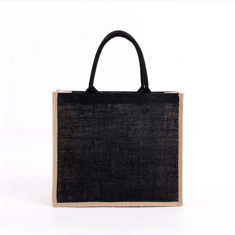 【Professional Customization】Linen Handbag Jute Shoulder Bag Cotton Linen Cloth Bag Large-capacity Shopping Bag Sub-sack HandbagPrintable Logo Manufacturers Customized Various Sizes and Styles(minimum 50pcs)