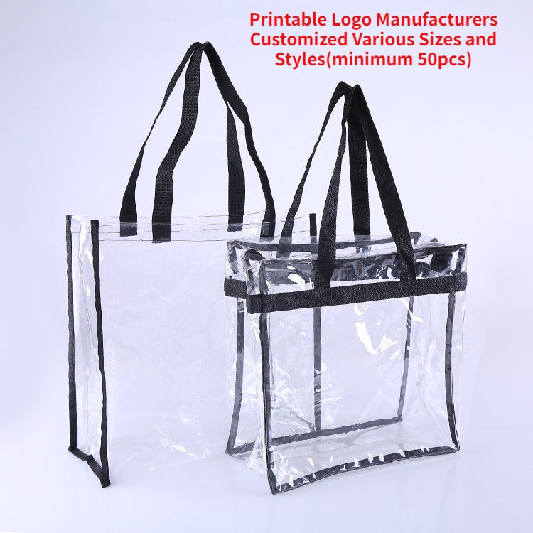 【Professional Customization】Production and  of PVC Handbags Transparent One Shoulder Portable Shopping Bags Portable Gifts Beauty BagPrintable Logo Manufacturers Customized Various Sizes and Styles(minimum 50pcs)