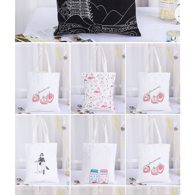 【Professional Customization】Canvas Bag Canvas Bag Custom Made Cotton Bag Cultural And Creative Advertising Bag Environmental Protection Bag Urgent Printable Logo Manufacturers Customized Various Sizes and Styles(minimum 50pcs)