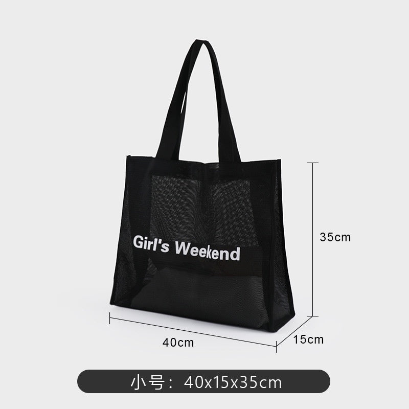 【Professional Customization】Thickened Mesh Shopping Bag Mesh Cloth Handbag Shopping Mall Clothing Store Large-capacity Yoga BagPrintable Logo Manufacturers Customized Various Sizes and Styles(minimum 50pcs)