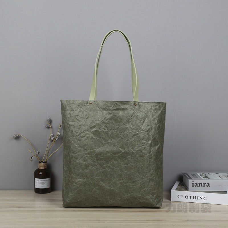 【Professional Customization】Dupont Paper Bag Custom Pattern Kraft Paper Bag Custom Handbag Can Not Be Torn On One Shoulder, Waterproof Paper Bag Printable Logo Manufacturers Customized Various Sizes and Styles(minimum 50pcs)