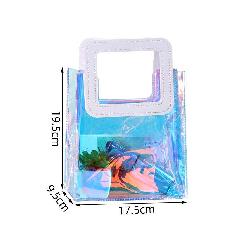 【Professional Customization】Gift Bag Transparent Hand 520 Gift Companion Gift Bag PVC Custom-made Net Red Wind Cake Packaging SpotPrintable Logo Manufacturers Customized Various Sizes and Styles(minimum 50pcs)