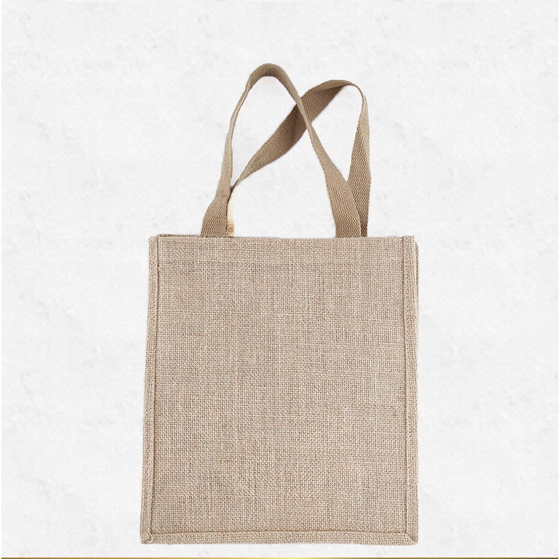 【Professional Customization】Manufacturers Custom Jute Bag Linen Handbag Custom Logo Gift Packaging Retro Small Sack Mulch Linen Bag Wholesale Printable Logo Manufacturers Customized Various Sizes and Styles(minimum 50pcs)