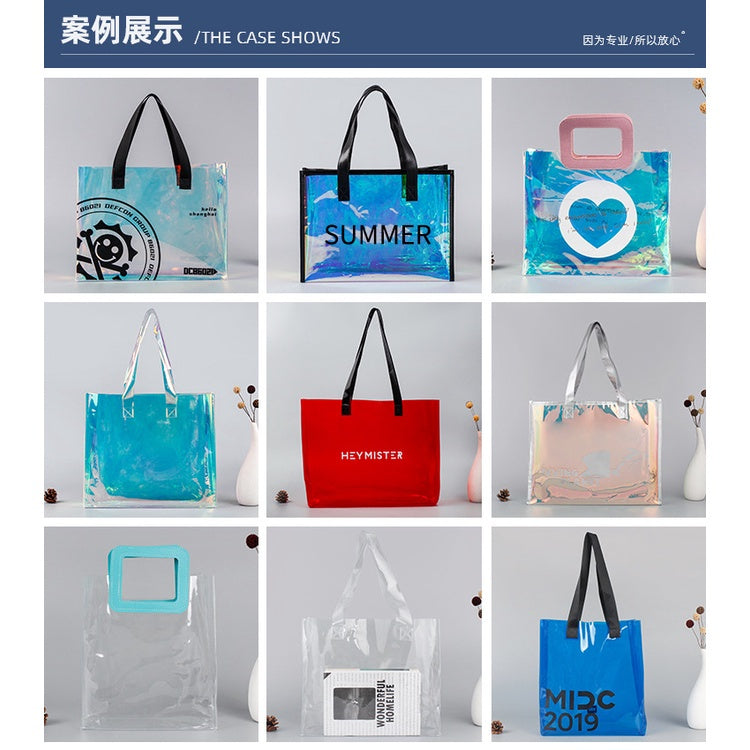 Customizable Plastic Shopping Bag Transparent Packaging Bag For