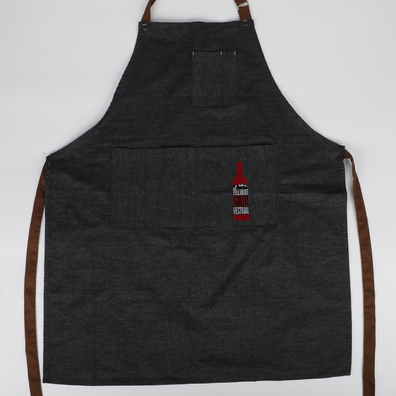 【Professional Customization】2021 New Nordic Style Apron Dark Denim Simple Adult Anti-pollution and Anti-oil Work Advertisement ApronPrintable Logo Manufacturers Customized Various Sizes and Styles(minimum 50pcs)