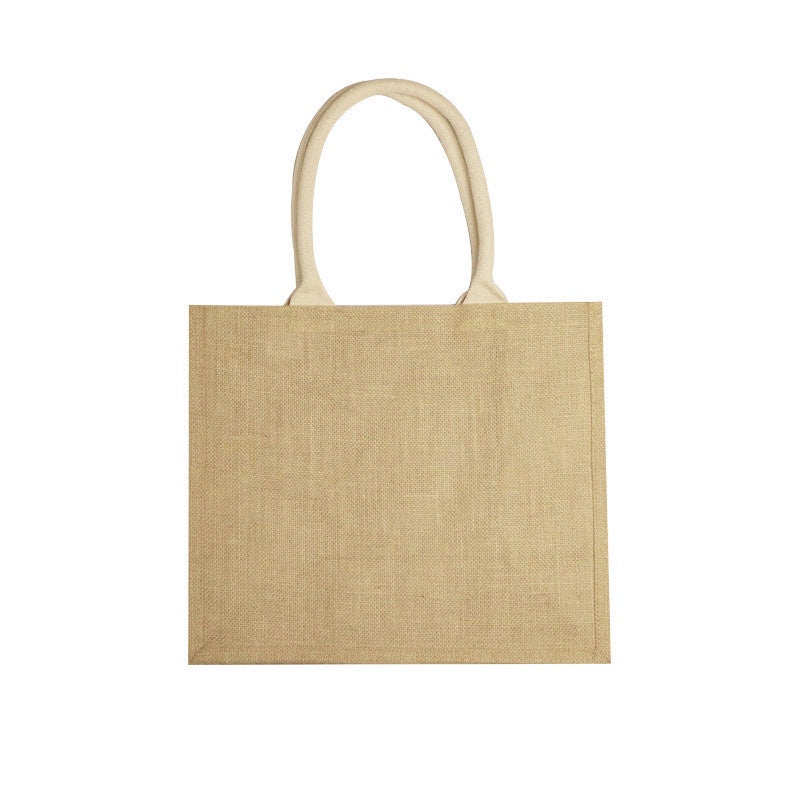 【Professional Customization】Jute Folding Shopping Bag A4 The Same Mujidiy Environmental Protection Linen Bag Ins Custom Logo Linen BagPrintable Logo Manufacturers Customized Various Sizes and Styles(minimum 50pcs)