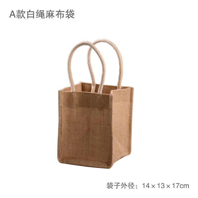 【Professional Customization】Yellow Linen Handbag Cotton And Linen Handbag Gift Box With Bag Teapot Box Bag Literary Printable Logo Manufacturers Customized Various Sizes and Styles(minimum 50pcs)